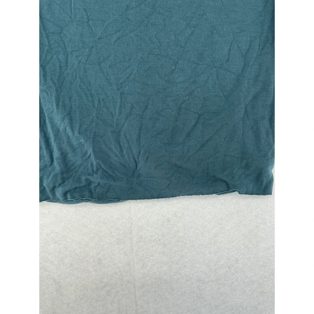 Alo Yoga Tank Top Women XS Teal Blue Front Twist Cropped Sleeveless Activewear